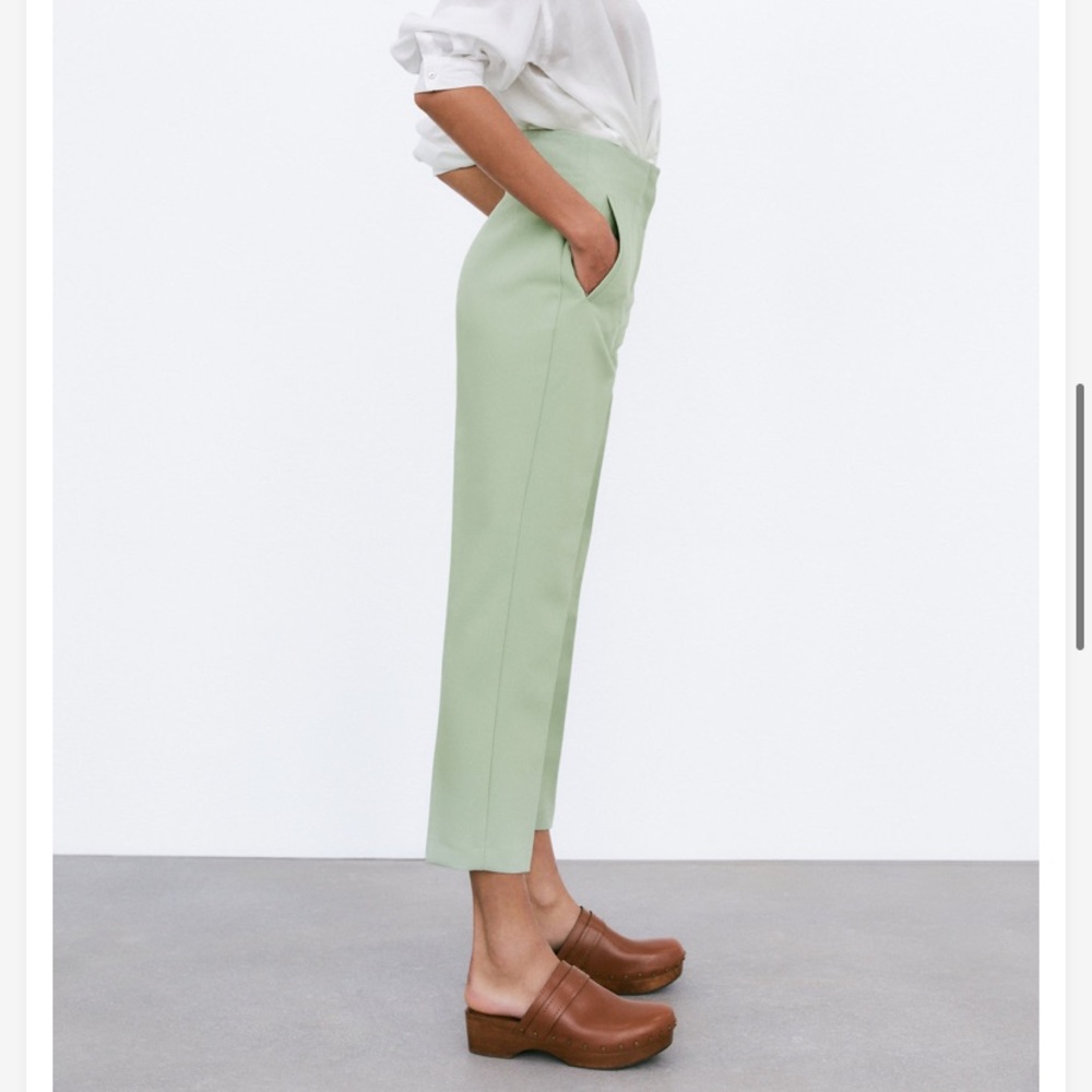 Zara High Waisted Pants 1478/232 in Mint